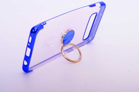 Galaxy S10E Kılıf Zore Gess Kenarları Renkli Yüzük Aparatlı Kılıf - Resim 7