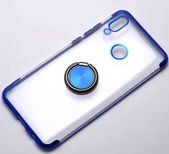 Huawei P Smart 2019 Kılıf Gess Kenarları Renkli Yüzük Aparatlı - 4