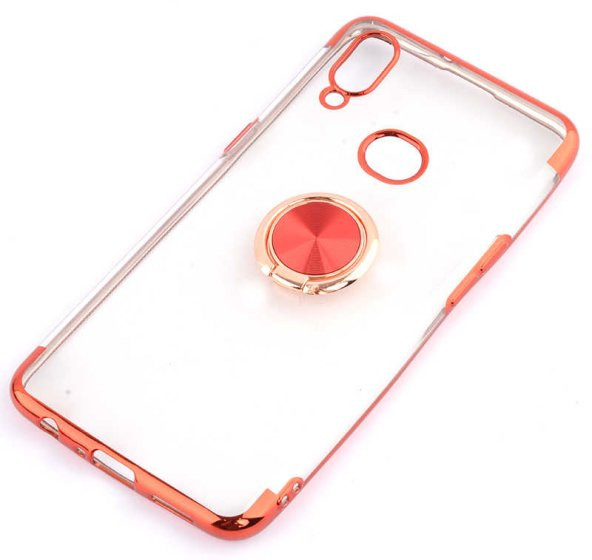 Galaxy A10S Kılıf Zore Gess Kenarları Renkli Yüzük Aparatlı Kılıf - Resim 4