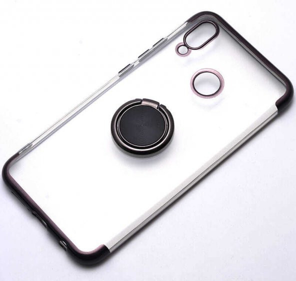 Huawei P20 Lite Kılıf Zore Gess Kenarları Renkli Yüzük Aparatlı - 2