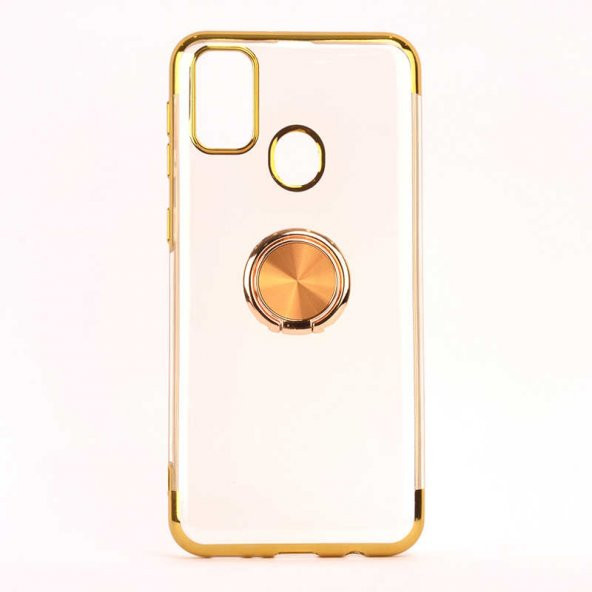 Galaxy M30S Kılıf Gess Kenarları Renkli Yüzük Aparatlı Kılıf - Resim 3