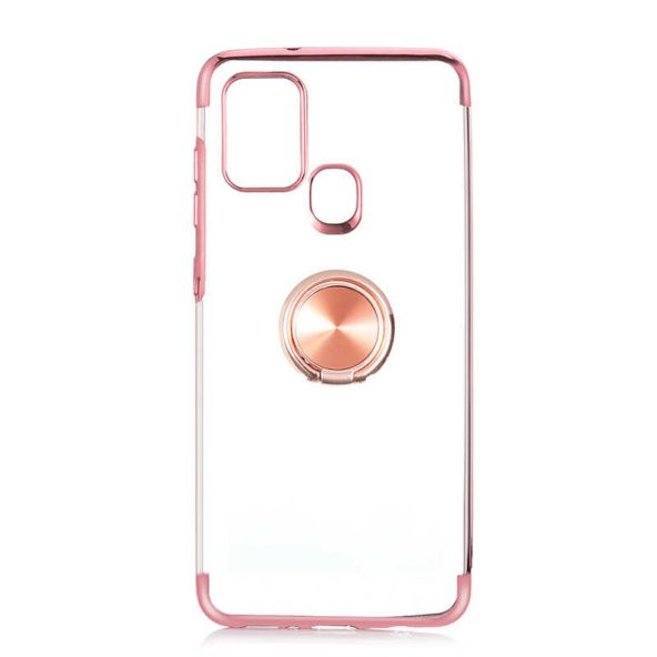 Galaxy A21S Kılıf Zore Gess Kenarları Renkli Yüzük Aparatlı Kılıf - 1