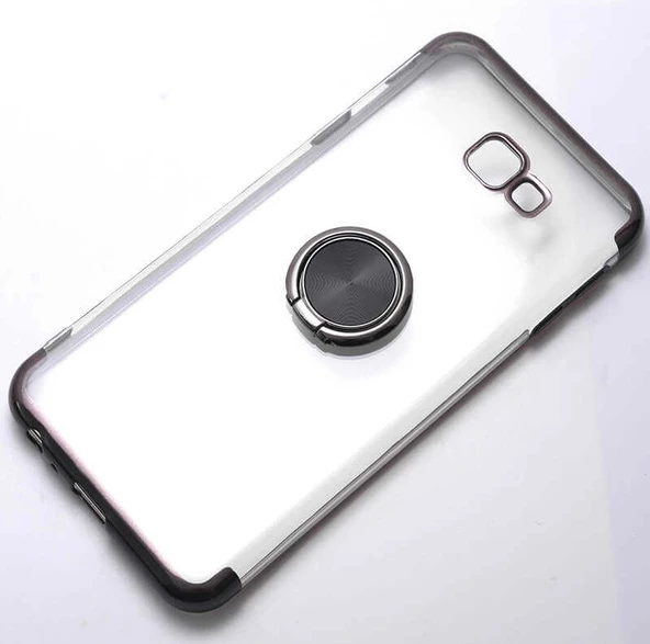 Galaxy J4 Plus Kılıf Gess Kenarları Renkli Yüzük Aparatlı Kılıf - 2