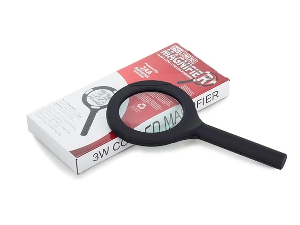 3 Ledli Işıklı El Büyüteci 250 Lümen Beyaz Işık Büyüteç 3x Zoom Tamirci Büyüteç Wt374 - Resim 3