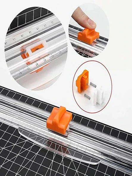 Sürgülü Giyotin Cetvelli Kağıt Kesme Makinesi Kağıt - Plastik Film Kesici - 8