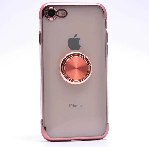 Apple iPhone 8 Kılıf Zore Gess Kenarları Renkli Yüzük Aparatlı - 5