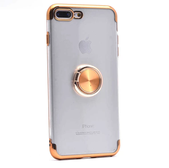 Apple iPhone 7 Plus Kılıf Zore Gess Kenarları Renkli Yüzük Aparat - 3