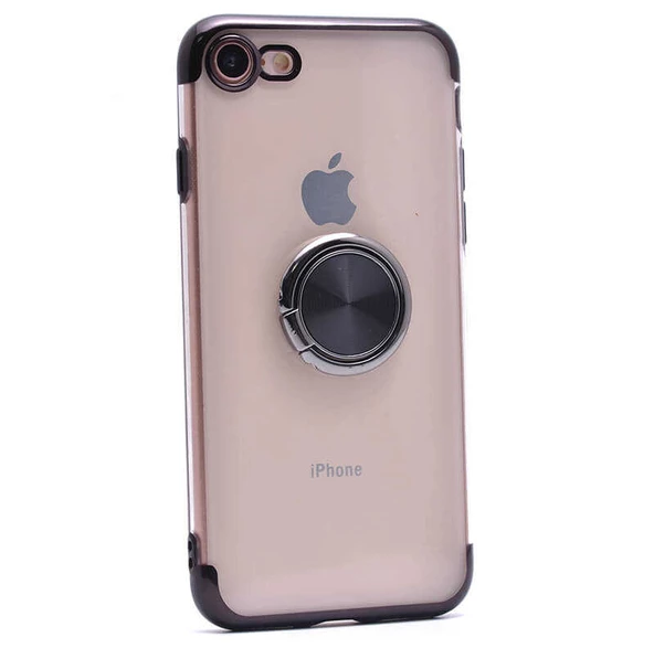 Apple iPhone 8 Kılıf Zore Gess Kenarları Renkli Yüzük Aparatlı - 2