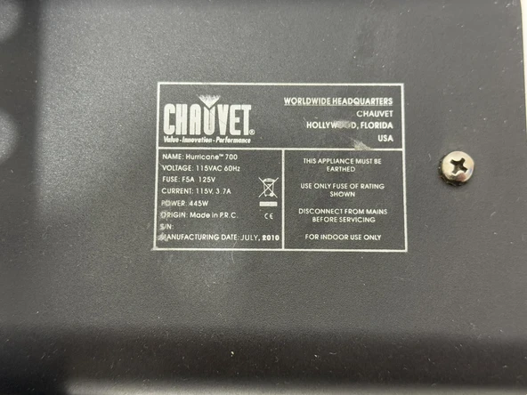 Chauvet Hurricane 700 Duman Sis Makinesi 2.El - 8