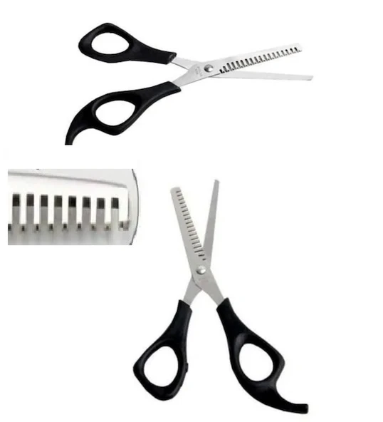 Berber Kuaför Ara Makası  Paslanmaz Çelik Plastik Saplı Ara Makas ürün görseli 1