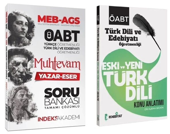 Edebiyat TV + İndeks 2025 ÖABT MEB-AGS TDE Eski ve Yeni Türk Dili Konu + Muhtevam Yazar Soru 2 li