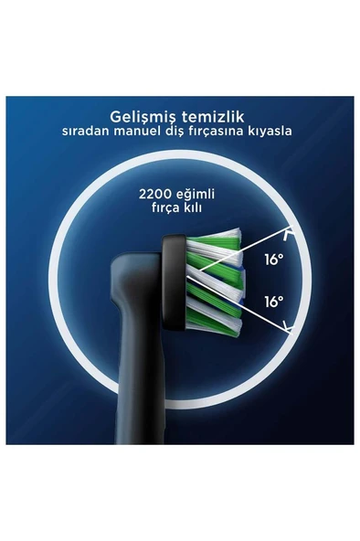 Oral-B Pro Cross Action X-Filament Siyah Şarjlı Diş Fırçası Yedek Başlığı 4 Ade - 8