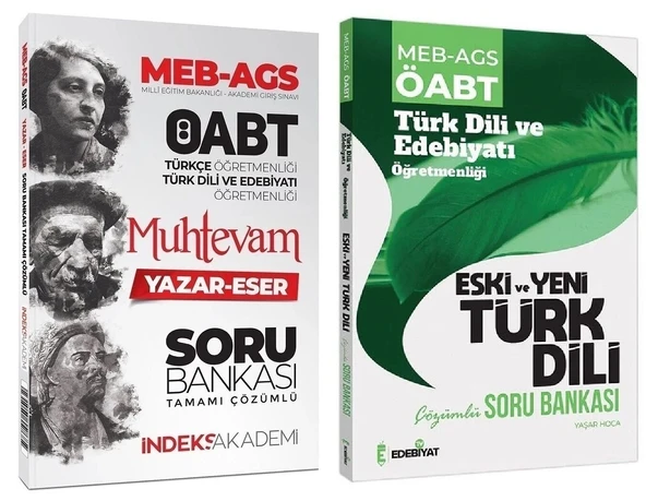 Edebiyat TV + İndeks 2025 ÖABT MEB-AGS TDE Eski ve Yeni Türk Dili + Muhtevam Yazar Eser Soru 2 Li