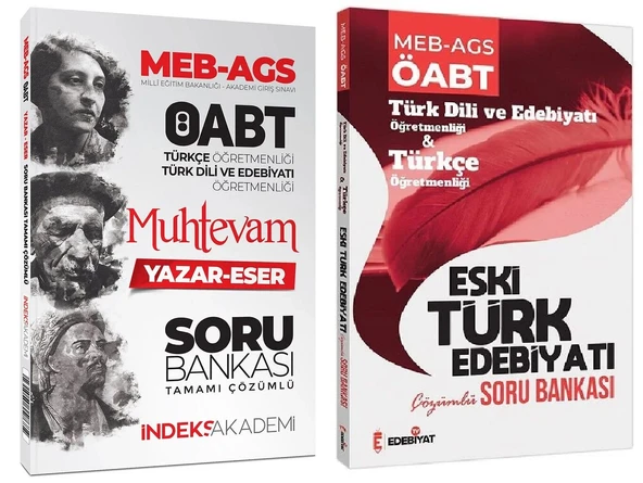 Edebiyat TV + İndeks 2025 ÖABT MEB-AGS TDE ve Türkçe Eski Türk Edebiyatı + Muhtevam Yazar Eser 2 li