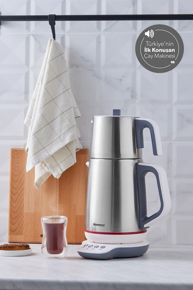 Royaltea 1709h Konuşan Çay Makinesi Inox Beyaz