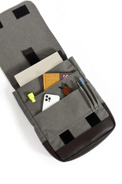 Erkek Sırt Çantası 35*22 Cm Kanvas Kumaş Laptop Bölmeli Business Sırt Çantası Okul Çantası Mega Bag - 12