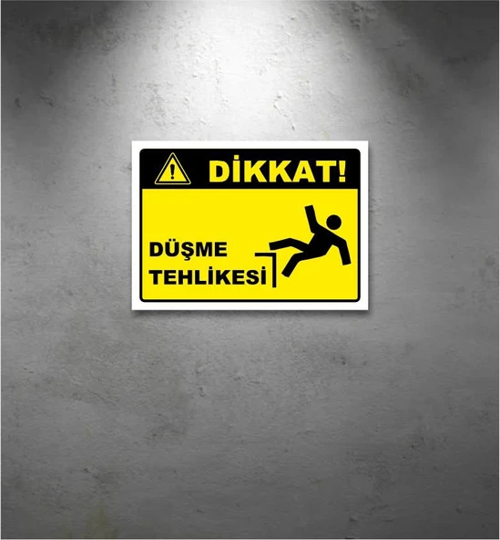 Dikkat Uyarı Levhası 35x25 CM