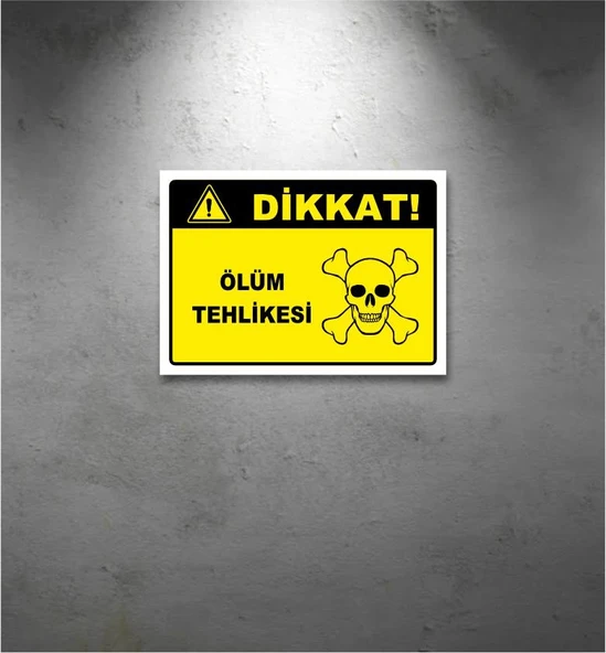 Dikkat Uyarı Levhası 35x25 CM ürün görseli