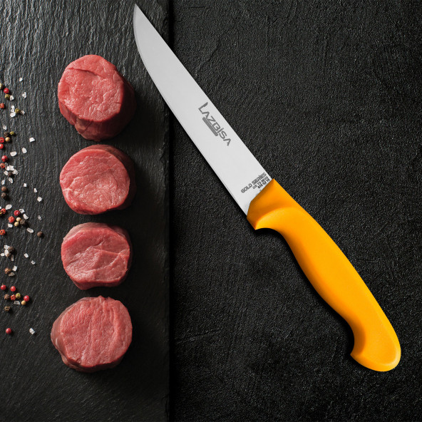LAZBİSA Mutfak Bıçak Seti Et Sebze Meyve Ekmek Bıçak Gold Serisi No: 2