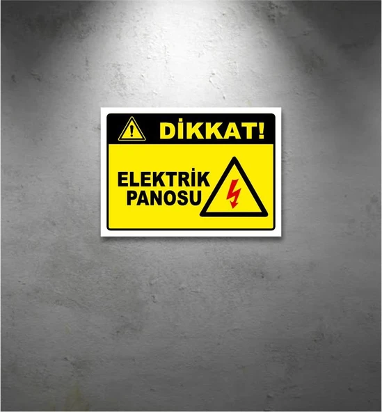 Dikkat Uyarı Levhası 35x25 CM