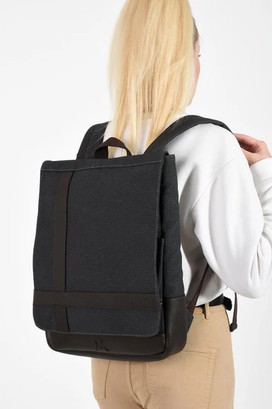Kadın Sırt Çantası 35*22 Cm Kanvas Kumaş Laptop Bölmeli Business Sırt Çantası Okul Çantası Mega Bag