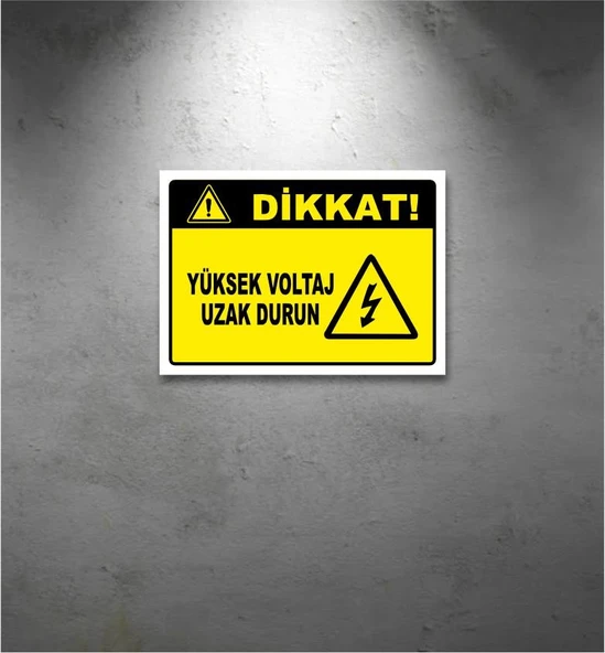 Dikkat Uyarı Levhası 35x25 CM ürün görseli