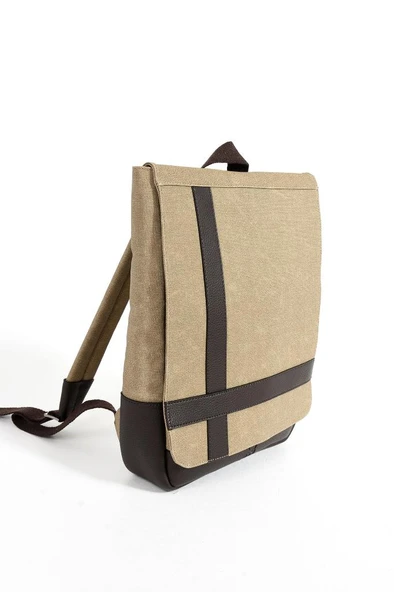 Erkek Sırt Çantası 35*22 Cm Kanvas Kumaş Laptop Bölmeli Business Sırt Çantası Okul Çantası Mega Bag - 4