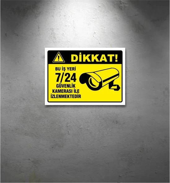 Dikkat Uyarı Levhası 35x25 CM