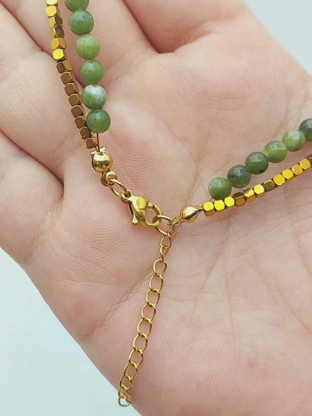 Lucid Dream Serisi Yeşim Taşı 4mm Kolye (15006) - Resim 7