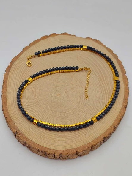 Lucid Dream Serisi Shungite (Şungit) Taşı 4mm Kolye (23170) - Resim 4