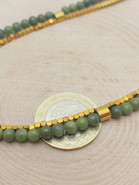 Lucid Dream Serisi Yeşim Taşı 4mm Kolye (15006) - Resim 5