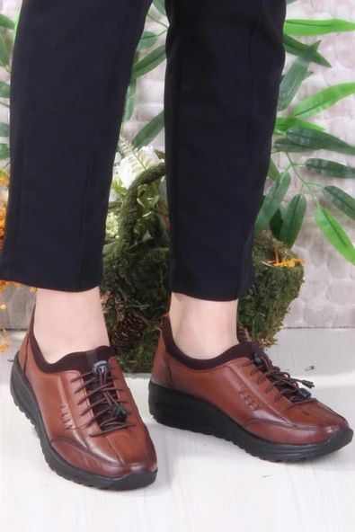 Mehmet Mete 4281 Yumuşak Hafif Rahat Hakiki Deri Kadın Ayakkabı - Resim 2