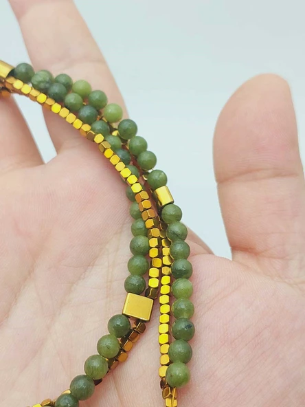 Lucid Dream Serisi Yeşim Taşı 4mm Kolye (15006) - Resim 6