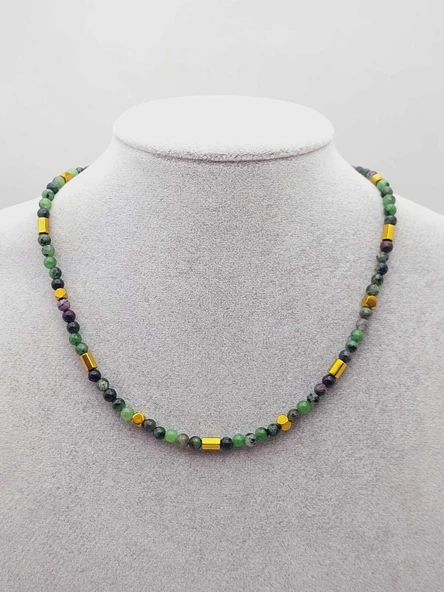 Epic Dream Serisi Anyolit (Rubizoit- Rubyzoisit) Taşı 4mm Kolye (45208) - 3