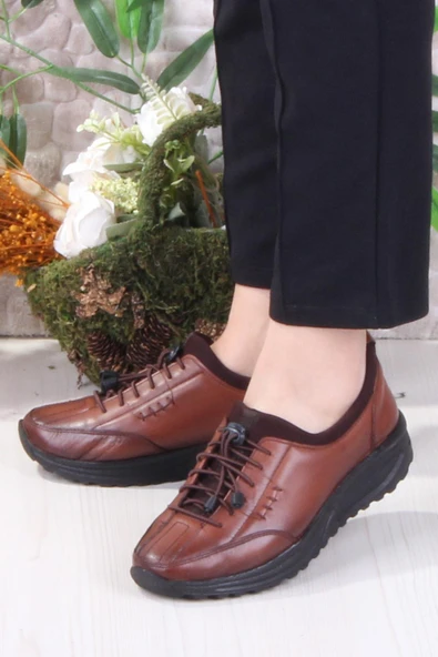 Mehmet Mete 4281 Yumuşak Hafif Rahat Hakiki Deri Kadın Ayakkabı - Resim 3