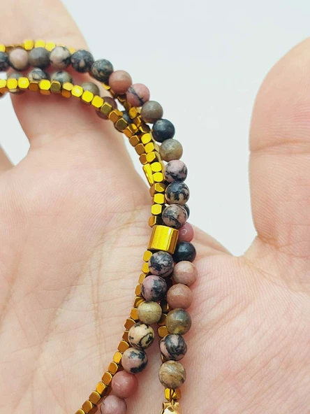 Lucid Dream Serisi Rodonit Taşı 4mm Kolye (45206) - Resim 8