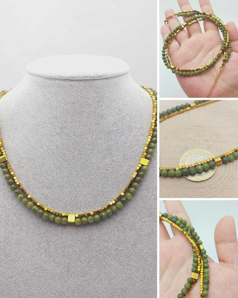 Lucid Dream Serisi Yeşim Taşı 4mm Kolye (15006) ürün görseli