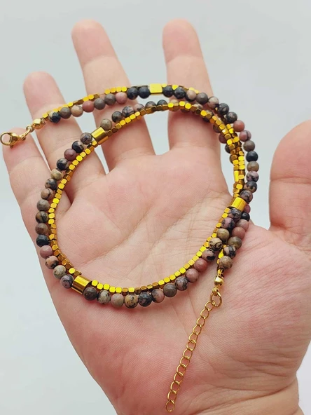 Lucid Dream Serisi Rodonit Taşı 4mm Kolye (45206) - Resim 2