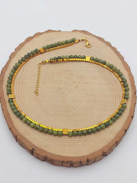 Lucid Dream Serisi Yeşim Taşı 4mm Kolye (15006) - Resim 4