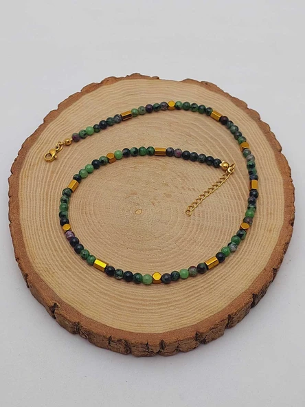 Epic Dream Serisi Anyolit (Rubizoit- Rubyzoisit) Taşı 4mm Kolye (45208) - 4