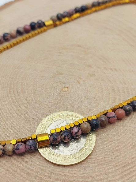 Lucid Dream Serisi Rodonit Taşı 4mm Kolye (45206) - Resim 5