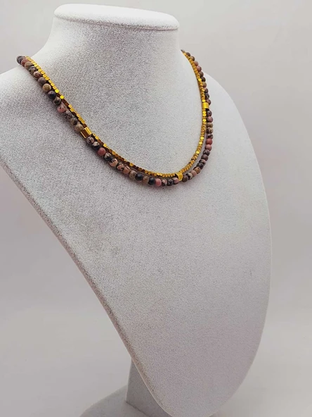 Lucid Dream Serisi Rodonit Taşı 4mm Kolye (45206) - Resim 9