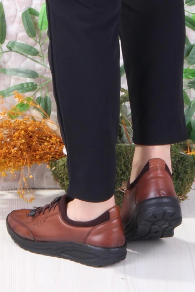 Mehmet Mete 4281 Yumuşak Hafif Rahat Hakiki Deri Kadın Ayakkabı - Resim 4