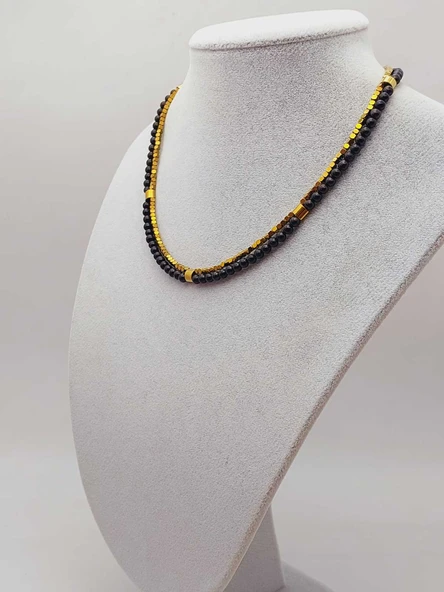 Lucid Dream Serisi Shungite (Şungit) Taşı 4mm Kolye (23170) - Resim 10