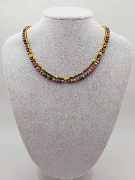 Lucid Dream Serisi Rodonit Taşı 4mm Kolye (45206) - Resim 6