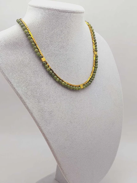 Lucid Dream Serisi Yeşim Taşı 4mm Kolye (15006) - Resim 9