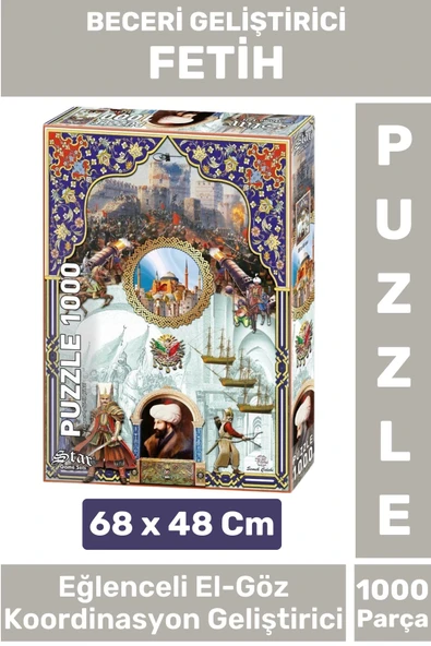 Özel Seri Eğlenceli El Göz Koordinasyon Beceri Görsel Algı Geliştirici Çocuk 1000 Parça PUZZLE FETİH