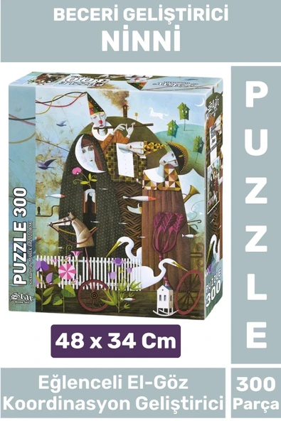 Premium Eğlenceli El Göz Koordinasyon Beceri Görsel Algı Geliştirici Çocuk 300 Parça PUZZLE NİNNİ ürün görseli