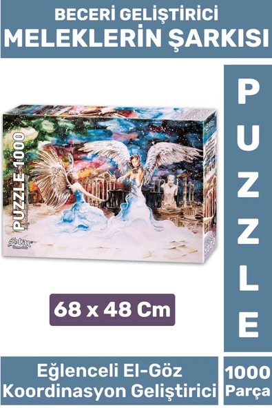 Özel El Göz Koordinasyon Beceri Görsel Algı Geliştirici Çocuk 1000 Parça PUZZLE MELEKLERİN ŞARKISI ürün görseli