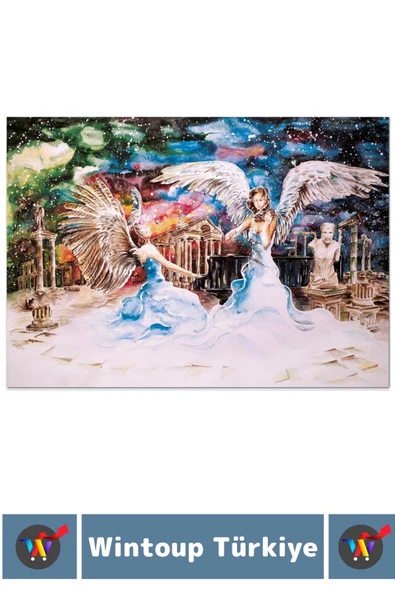Özel El Göz Koordinasyon Beceri Görsel Algı Geliştirici Çocuk 1000 Parça PUZZLE MELEKLERİN ŞARKISI - Resim 3